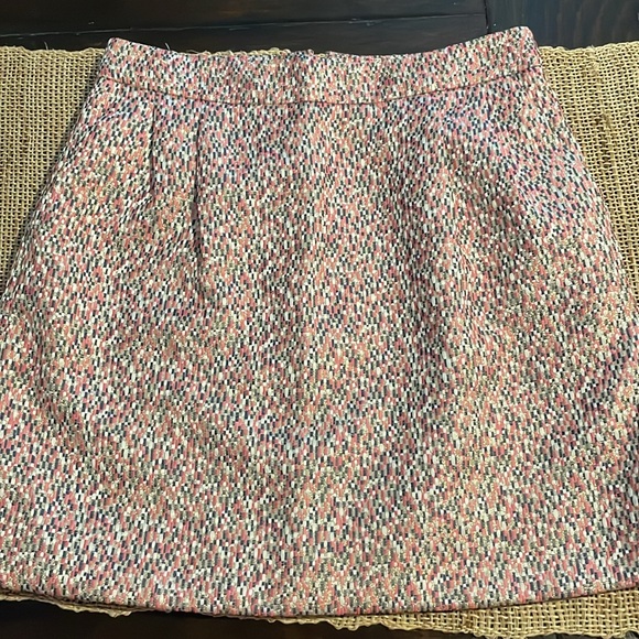 J.Crew Factory Size 2 Metallic Jacquard Tweed Mini Skirt, NWT - Picture 2 of 11
